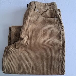 Forever 21 Tan Diamond Shape  Corduroy Wide Leg Pants Women's Size Large